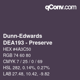 Code couleur: Dunn-Edwards - DEA193 - Preserve | qconv.com