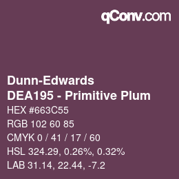 Código de color: Dunn-Edwards - DEA195 - Primitive Plum | qconv.com