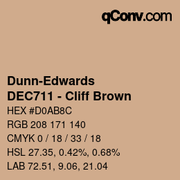 Farbcode: Dunn-Edwards - DEC711 - Cliff Brown | qconv.com
