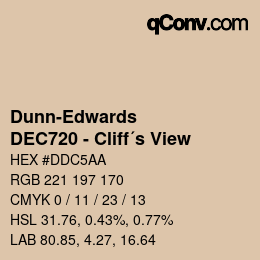 Color code: Dunn-Edwards - DEC720 - Cliff´s View | qconv.com