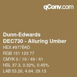 Color code: Dunn-Edwards - DEC730 - Alluring Umber | qconv.com