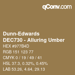 カラーコード: Dunn-Edwards - DEC730 - Alluring Umber | qconv.com