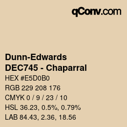 カラーコード: Dunn-Edwards - DEC745 - Chaparral | qconv.com