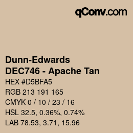 Color code: Dunn-Edwards - DEC746 - Apache Tan | qconv.com