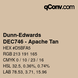 Código de color: Dunn-Edwards - DEC746 - Apache Tan | qconv.com