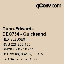 Farbcode: Dunn-Edwards - DEC754 - Quicksand | qconv.com