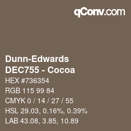 Farbcode: Dunn-Edwards - DEC755 - Cocoa | qconv.com