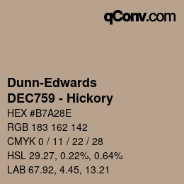 Color code: Dunn-Edwards - DEC759 - Hickory  | qconv.com