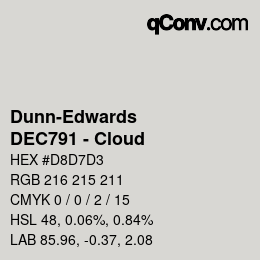 Color code: Dunn-Edwards - DEC791 - Cloud | qconv.com