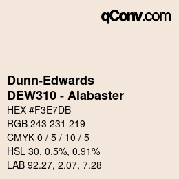 Color code: Dunn-Edwards - DEW310 - Alabaster | qconv.com