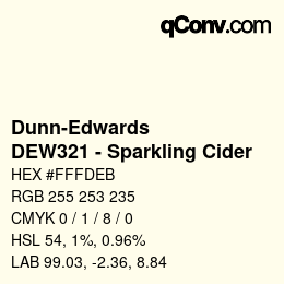 Code couleur: Dunn-Edwards - DEW321 - Sparkling Cider | qconv.com