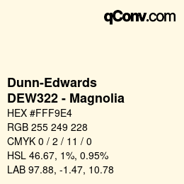 Color code: Dunn-Edwards - DEW322 - Magnolia | qconv.com