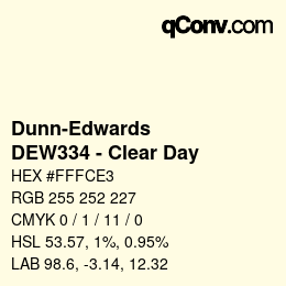 カラーコード: Dunn-Edwards - DEW334 - Clear Day | qconv.com