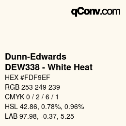 カラーコード: Dunn-Edwards - DEW338 - White Heat | qconv.com
