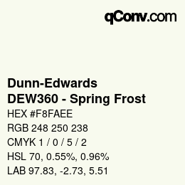 カラーコード: Dunn-Edwards - DEW360 - Spring Frost | qconv.com