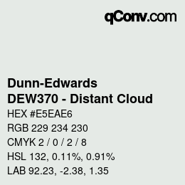 Farbcode: Dunn-Edwards - DEW370 - Distant Cloud | qconv.com