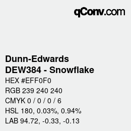 Farbcode: Dunn-Edwards - DEW384 - Snowflake | qconv.com