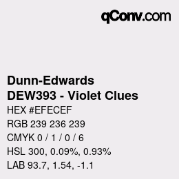 カラーコード: Dunn-Edwards - DEW393 - Violet Clues | qconv.com