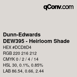 Color code: Dunn-Edwards - DEW395 - Heirloom Shade | qconv.com
