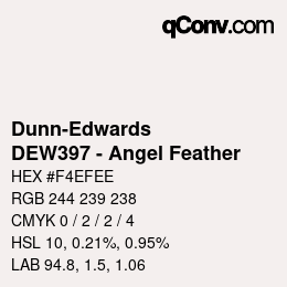 カラーコード: Dunn-Edwards - DEW397 - Angel Feather | qconv.com