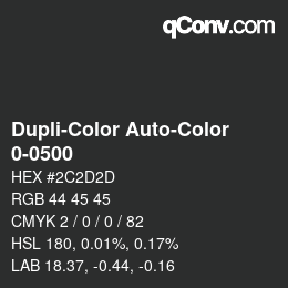 Código de color: Dupli-Color Auto-Color - 0-0500 | qconv.com