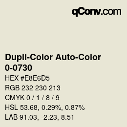 カラーコード: Dupli-Color Auto-Color - 0-0730 | qconv.com