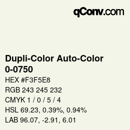 Farbcode: Dupli-Color Auto-Color - 0-0750 | qconv.com