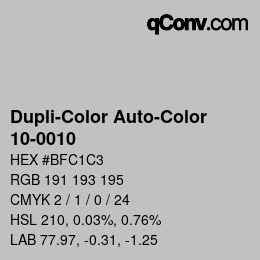 Farbcode: Dupli-Color Auto-Color - 10-0010 | qconv.com