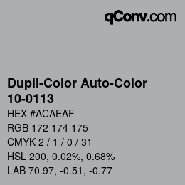 Farbcode: Dupli-Color Auto-Color - 10-0113 | qconv.com