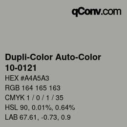 Farbcode: Dupli-Color Auto-Color - 10-0121 | qconv.com