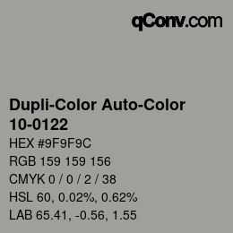 Color code: Dupli-Color Auto-Color - 10-0122 | qconv.com