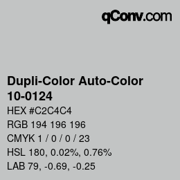 Color code: Dupli-Color Auto-Color - 10-0124 | qconv.com