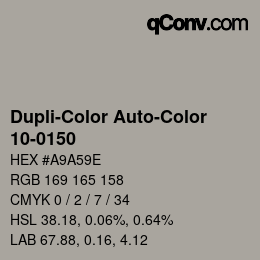 Code couleur: Dupli-Color Auto-Color - 10-0150 | qconv.com