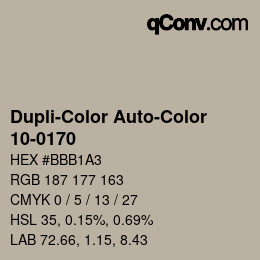 Código de color: Dupli-Color Auto-Color - 10-0170 | qconv.com
