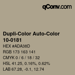 Farbcode: Dupli-Color Auto-Color - 10-0181 | qconv.com