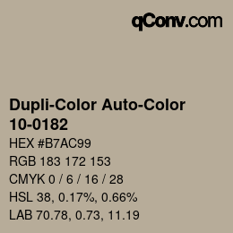 Color code: Dupli-Color Auto-Color - 10-0182 | qconv.com