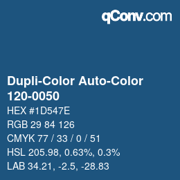 Color code: Dupli-Color Auto-Color - 120-0050 | qconv.com