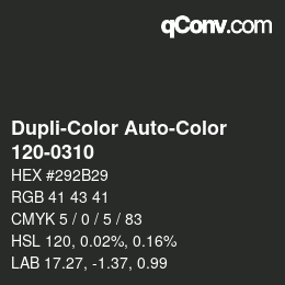 Color code: Dupli-Color Auto-Color - 120-0310 | qconv.com