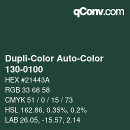 Code couleur: Dupli-Color Auto-Color - 130-0100 | qconv.com