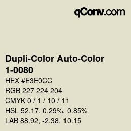 Farbcode: Dupli-Color Auto-Color - 1-0080 | qconv.com