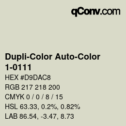 Farbcode: Dupli-Color Auto-Color - 1-0111 | qconv.com