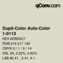 Farbcode: Dupli-Color Auto-Color - 1-0113 | qconv.com