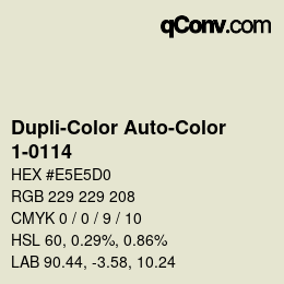 Código de color: Dupli-Color Auto-Color - 1-0114 | qconv.com