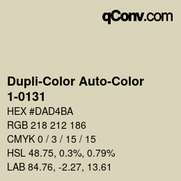 Farbcode: Dupli-Color Auto-Color - 1-0131 | qconv.com