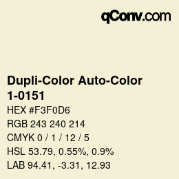 Farbcode: Dupli-Color Auto-Color - 1-0151 | qconv.com