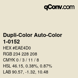 Farbcode: Dupli-Color Auto-Color - 1-0152 | qconv.com