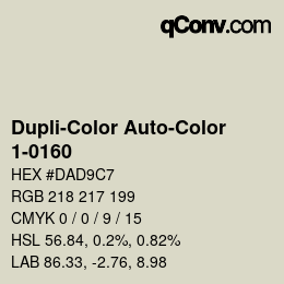 カラーコード: Dupli-Color Auto-Color - 1-0160 | qconv.com