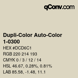 Farbcode: Dupli-Color Auto-Color - 1-0300 | qconv.com