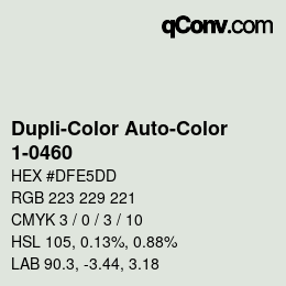 Código de color: Dupli-Color Auto-Color - 1-0460 | qconv.com