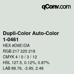 Code couleur: Dupli-Color Auto-Color - 1-0461 | qconv.com